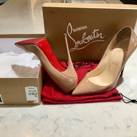 louboutin high heels nude
